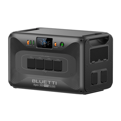 BLUETTI Apex 300 Estación de Energía Portátil para el Hogar 3840W 2764Wh | Voltaje Dual 120/240V, Cortes de Luz y Backup Solar