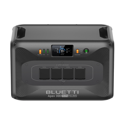 BLUETTI Apex 300 Estación de Energía Portátil para el Hogar 3840W 2764Wh | Voltaje Dual 120/240V, Cortes de Luz y Backup Solar