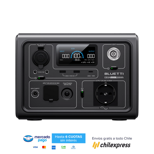 BLUETTI EB3A Estación de energía portátil | 600W 268Wh