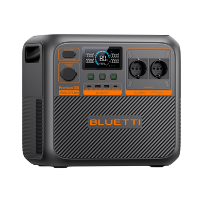 Bluetti Premium 200 V2 Estación de Energía Portátil de Alta Potencia 2700W 2073,6Wh | Para Cortes de Luz, Camping y Backup Solar