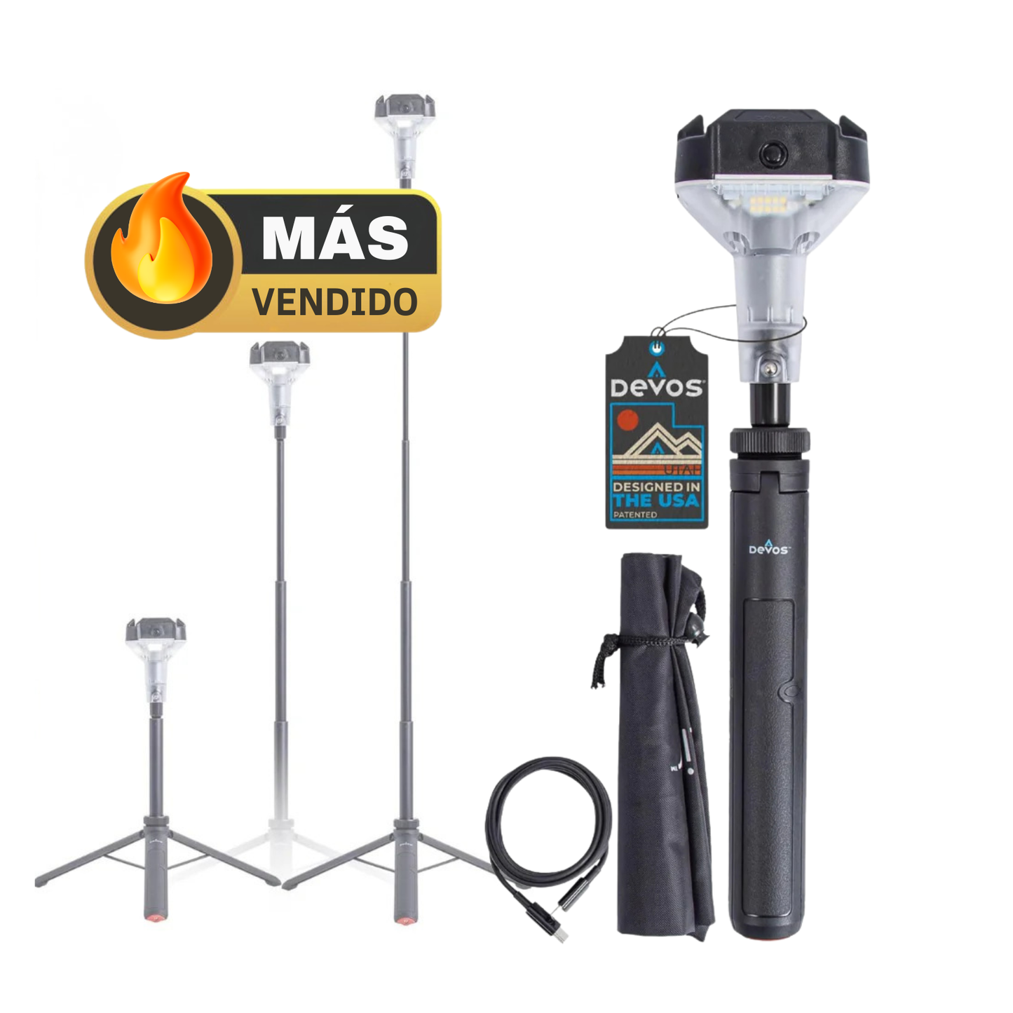 LightRanger 800 Mini | Iluminación portátil telescópica LED Compacta 800 Lúmenes, portátil y eficiente