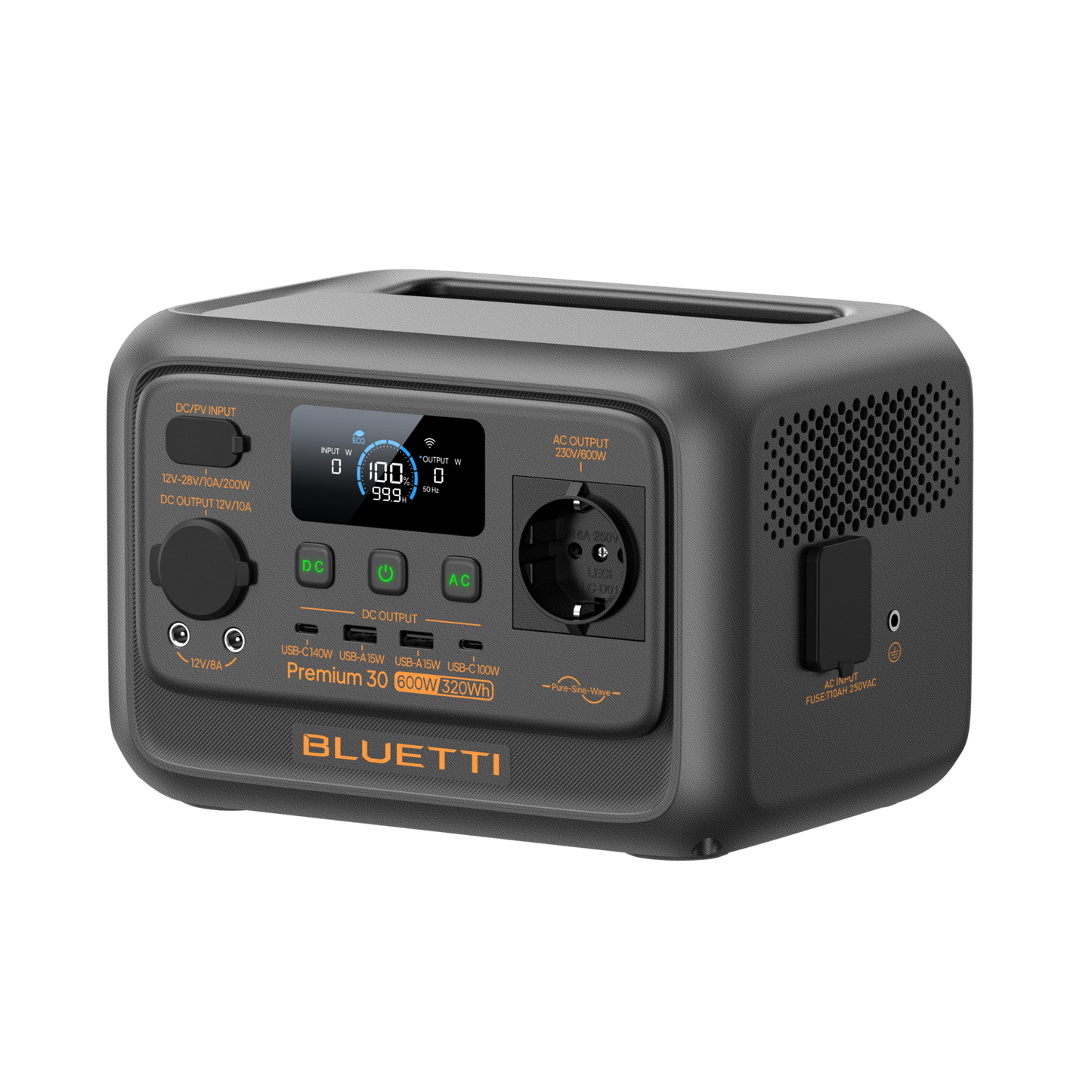 BLUETTI Premium 30 V2 Mini Estación de Energía 600W 320Wh | Potente, Compacta y Ultraligera