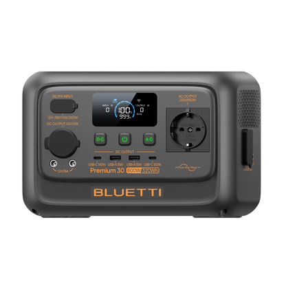 BLUETTI Premium 30 V2 Mini Estación de Energía 600W 320Wh | Potente, Compacta y Ultraligera