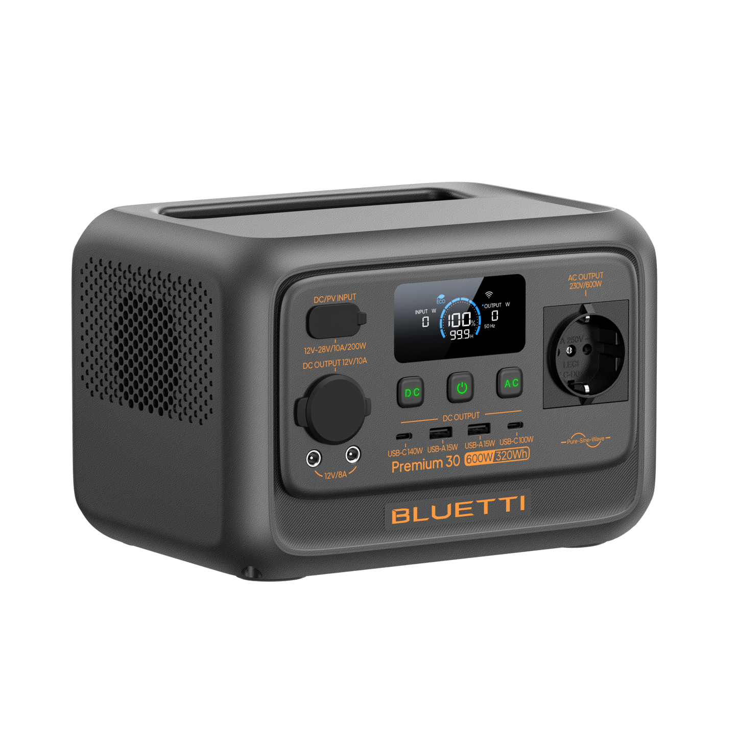 BLUETTI Premium 30 V2 Mini Estación de Energía 600W 320Wh | Potente, Compacta y Ultraligera