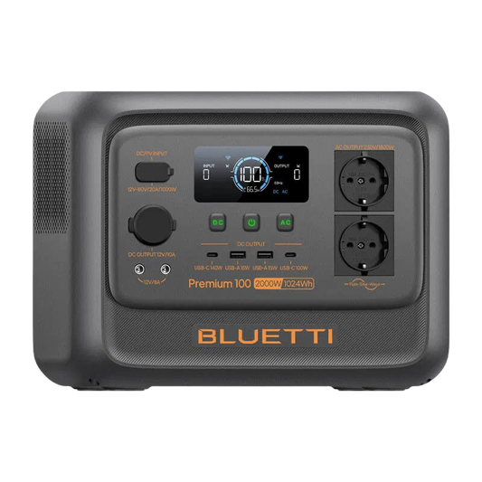 BLUETTI Premium 100 V2 Estación de Energía Portátil 2000W 1024Wh | Alta Potencia, Compacta y Liviana