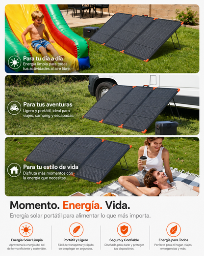 ZOUPW 230W | Panel Solar Portátil Plegable Bifacial N-Type
