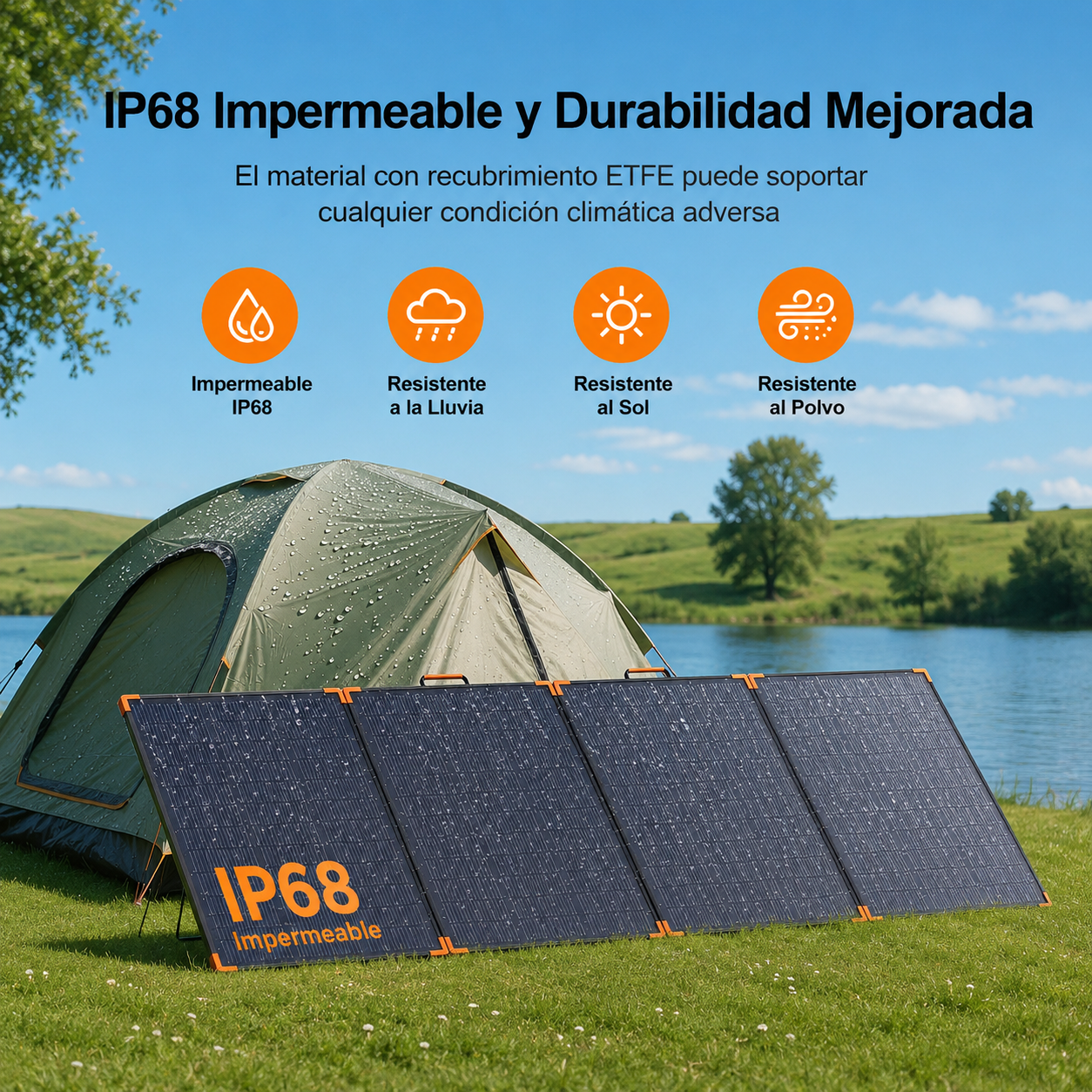 ZOUPW 350W | Panel Solar Portátil Plegable N-Type 16BB ETFE