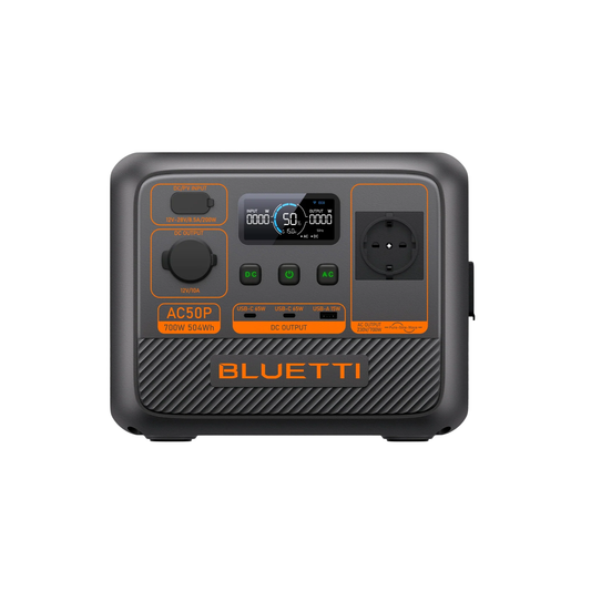 BLUETTI AC50P Estación de Energía Portátil 700W 504Wh | Compacta y Ligera | Perfecta para Viajes