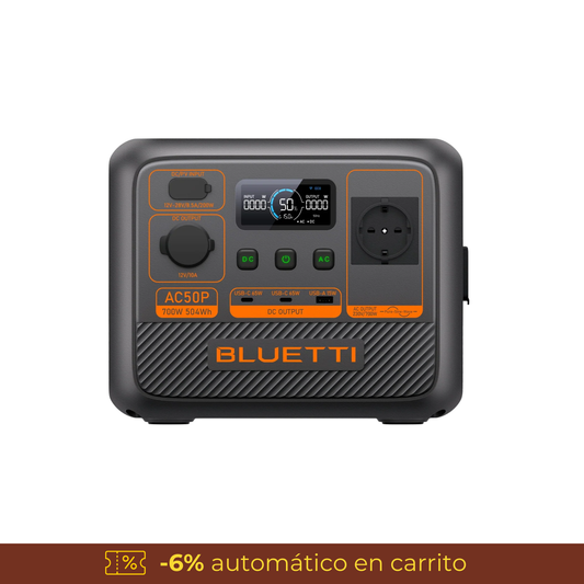 Estación de energía portátil BLUETTI AC50P 700W 504Wh