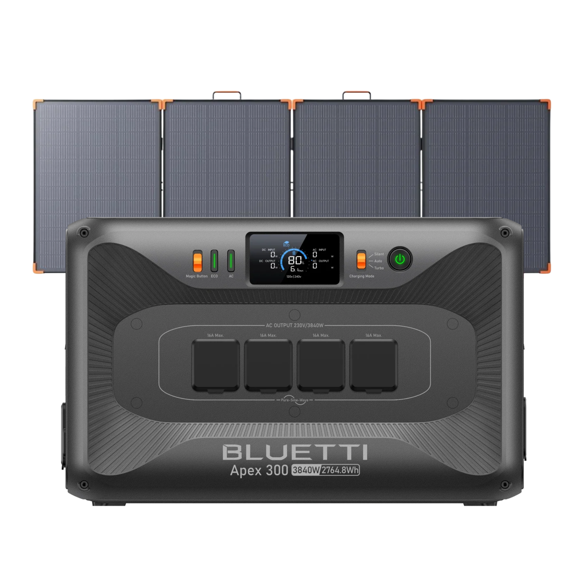 Pack Solar BLUETTI Apex 300 + Panel Solar ZOUPW 350W | Estación de Energía Portátil 3840W