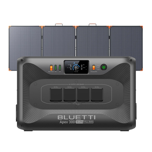 Pack Solar BLUETTI Apex 300 + Panel Solar ZOUPW 350W | Estación de Energía Portátil 3840W