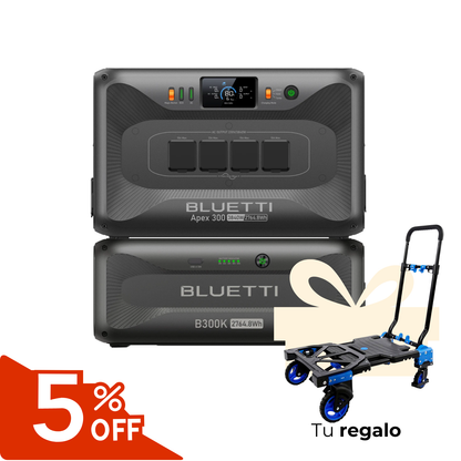 BLUETTI Apex 300 + B300K | Estación de Energía Expandible 3.840 W / 5.529 Wh | Potencia Industrial y Escalabilidad Total