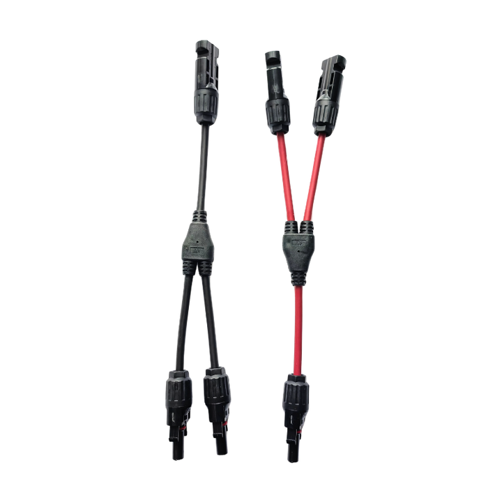 Conector Solar Tipo Y en T (Paralelo 2 a 1) con Cable 4mm² – 1000V / 30A | Para Sistemas Fotovoltaicos