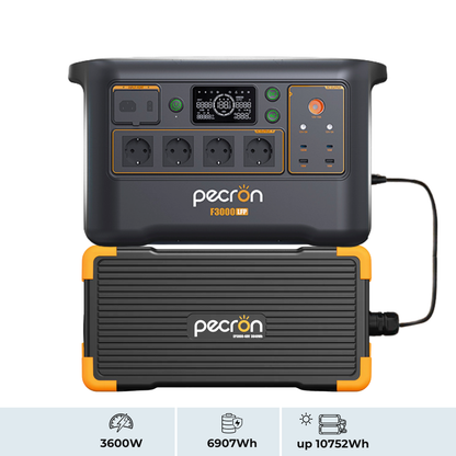 PECRON F3000LFP + EP3800-48V | Sistema de Energía Modular 3600W 6912Wh
