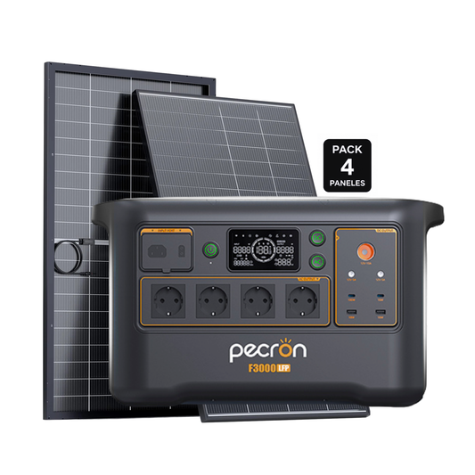 Pack Solar PECRON F3000LFP + 4 Paneles Solares ZOUPW 200W | Sistema de Respaldo Solar 3600W