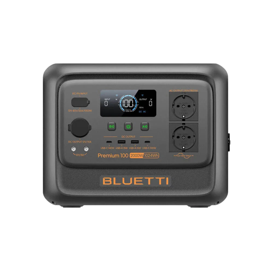 BLUETTI Premium 100 V2 Estación de Energía Portátil 2000W 1024Wh | Alta Potencia, Compacta y Liviana