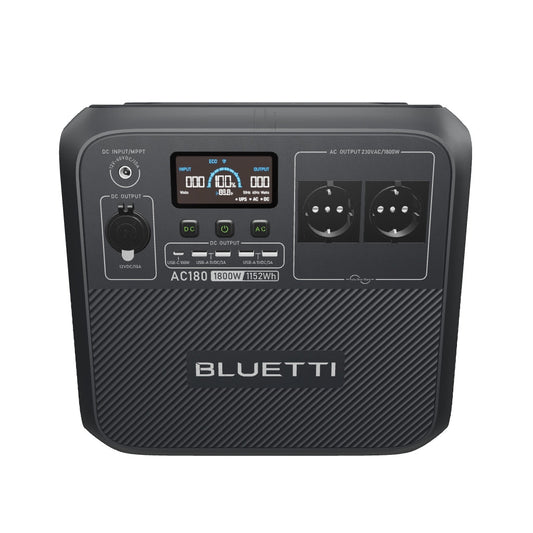 BLUETTI AC180 Estación de Energía Portátil 1800W 1152Wh | Recarga Rápida y Uso Outdoor