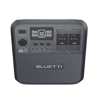 BLUETTI Elite 200 V2 Estación de Energía Portátil de Alta Potencia 2600W 2073Wh | Para Cortes de Luz, Camping y Backup Solar
